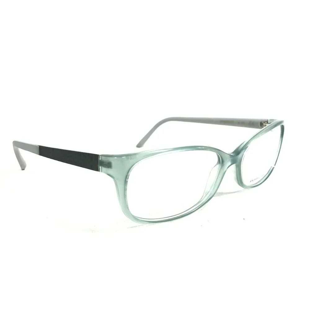 Porsche Design Eyeglasses Frames P8247 B Grey Clear Green Cat Eye 55-16-135
